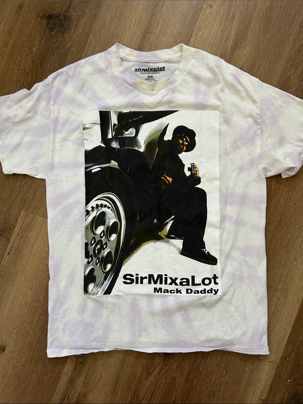 Mack Daddy Graphic Tee - White Lavender Tie-Dye - Men M